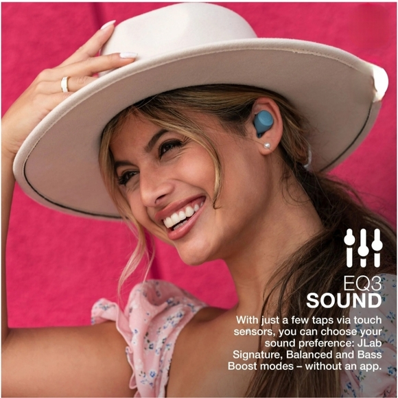 Jlab Go Air Pop Bluetooth Wireless Earbuds with Charging Case, Slate Color - Picture 3 of 9